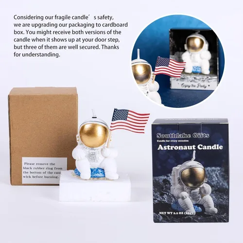 Miniatura 2 de Spaceman - Vela de cumpleaños con temática de astronauta para fiesta de cumpleaños, baby shower (estilo 1)