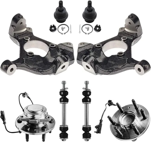Miniatura 104 de Detroit Axle - Kit de nudillos traseros izquierdo FWD para Hyundai Santa Fe 2007-2009 Veracruz 2007-2012, reemplazo del conjunto de cojinete