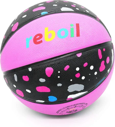 Miniatura 11 de Premium Rubber/Leather Basketball - Kids & Youth, Size 3/4/5/6/7 Camuflaje/gris degradado