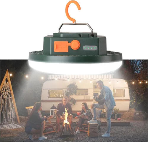 Miniatura 11 de Linterna Colgante LED para Tienda de Campamento Recargable Portátil Impermeable para Exteriores con Alimentación por Batería para Glamping