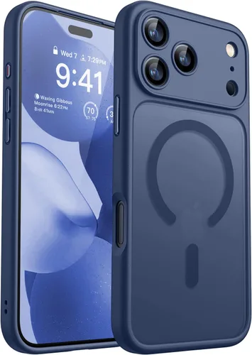Miniatura 19 de CANSHN Funda magnética compatible con iPhone 17 Pro, mejorada [protección completa de la cámara] [compatible con Magsafe] [mate translúcido] funda
