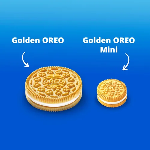 Miniatura 10 de Galletas OREO Minis tipo sándwich doradas, 12 bolsas de 3 oz