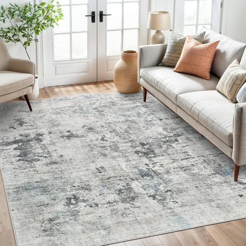 Miniatura 19 de Alfombra de pasillo Soalmost 2'6" x 10' lavable, alfombra antideslizante para cocina, baño, lavandería, alfombras vintage ultra delgadas para Beige