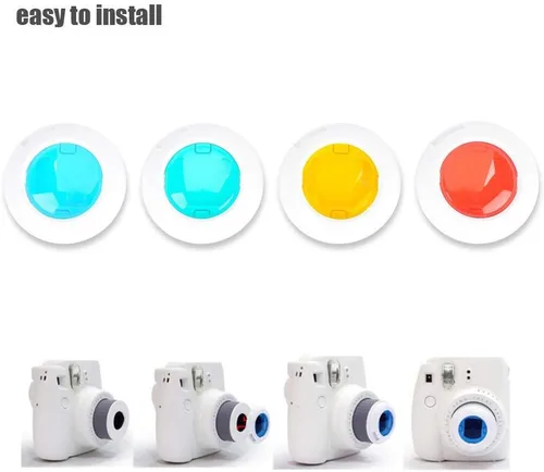 Miniatura 6 de Juego de filtros de flash de cámara instantánea de 4 colores para mini 7S/8/8+/9 (puro)