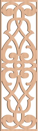 Miniatura 42 de 9 3/8"W x 24 3/8"H x 1/4"T Bellaire Decorativos Paneles de pared de madera calado, abedul
