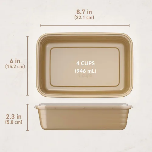 Miniatura 7 de Bentgo Prep - 20 piezas de contenedores reutilizables para preparación de comidas con 1 compartimento y tapas, materiales libres de PFAS y BPA