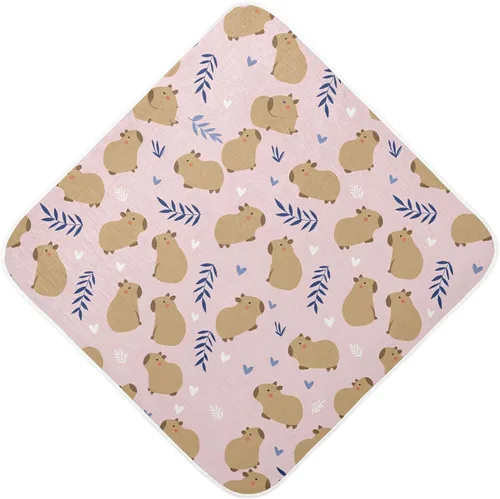 Miniatura 9 de Honey Bees - Toalla de baño para niños y niñas, color amarillo, abejorro, colmena, con capucha, toallas para recién nacidos, de algodón orgánico