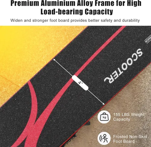 Miniatura 5 de Goplus Patinete plegable para niños, scooter de 2 ruedas con aluminio de lujo, freno de guardabarros trasero, altura ajustable, scooter deportivo