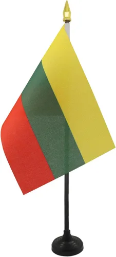 Miniatura 17 de AZ FLAG Bandera de mesa de Albania de 4 x 6 pulgadas - Bandera de escritorio albanesa 5.9 x 3.9 in - Tapa de lanza dorada