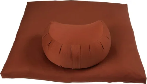 Juego de cojines de meditación Zafu y Zabuton de trigo sarraceno (2 piezas)