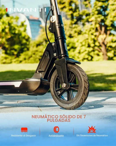 Miniatura 9 de INVANTI KS03 Scooter eléctrico para niños de 8 años en adelante, motor de pico de 350 W, máximo 12 mph y 10 millas, rueda sólida de 7 pulgadas, Negro