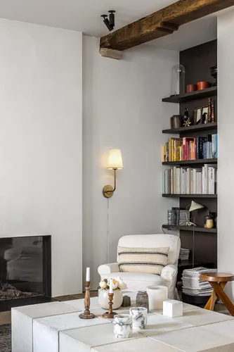 Miniatura 4 de Pathson Plug in Wall Sconce, Rustic Wall Light Fixture with On/Off Switch and Pure White Fabric Lampshade, Antique Brass Wall Lamp for Living Room
