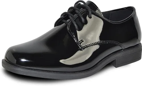 VANGELO Zapato de vestir Oxford con cordones para niños, zapatos de esmoquin para bailes, uniformes, bodas, eventos formales, tamaño desde niños