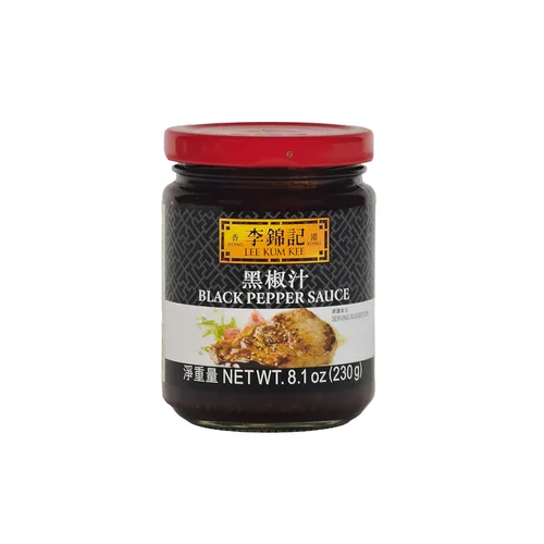 Lee Kum Kee Salsa de pimienta negra (8.1 oz - 1 paquete), salsa lista para usar, perfecta para freír, platos al vapor, salsas, adobos, fideos y
