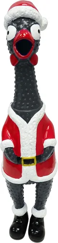 Miniatura 3 de Squeeze Me Christmas Chicken - Divertido juguete de pollo de goma que grita para niños, juguete chirriante El relleno perfecto para niños y adultos