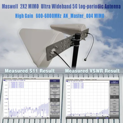 Miniatura 6 de Maswell Antena celular patentada 5G 4G 2X2 MIMO Versión de haz ancho LPDA Ultra Banda Ancha Genuina 600-6000MHz Registro Periódico Aéreo Todas