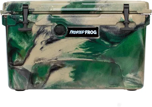 Miniatura 11 de Frosted Frog Baúl de hielo de 45 cuartos de galón de camuflaje resistente de alto rendimiento moldeado por roto aislado de grado comercial Original