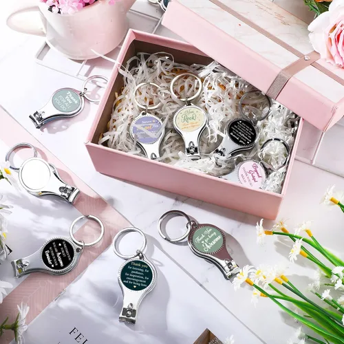 Miniatura 5 de Roshtia 30 piezas de llavero abridor de botellas inspirador cortauñas con citas motivacionales para agradecimiento, regalo de agradecimiento