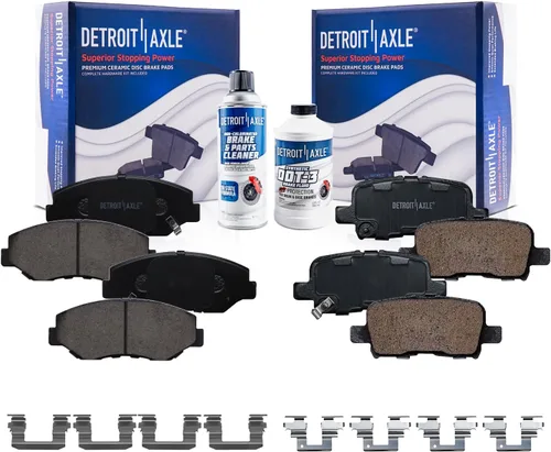 Miniatura 93 de Detroit Axle - Pastillas de Freno para Nissan Altima Sentra 350Z Juke INFINITI G35, Pastillas de Freno Cerámica Delanteras y Traseras Reemplazo