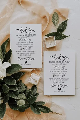 Miniatura 4 de Your Main Event Prints 50 tarjetas de agradecimiento de boda, perfectas para añadir a centros de mesa y decoraciones de boda para recepciones