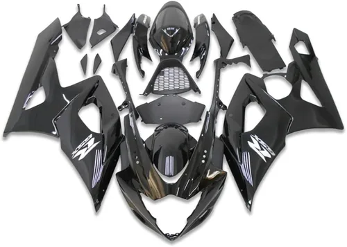 Carenado de carrocería negro brillante de plástico apto para Suzuki 2005 2006 GSXR 1000 inyección ABS nuevo Aftermarket Kit Kit GSXR-1000 05 06 01