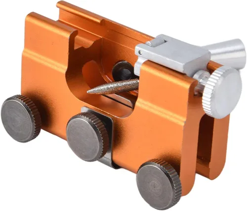 Miniatura 7 de Plantilla de afilado de motosierra, sacapuntas de cadena de manivela portátil, afilado rápido para todo tipo de motosierras y sierras eléctricas