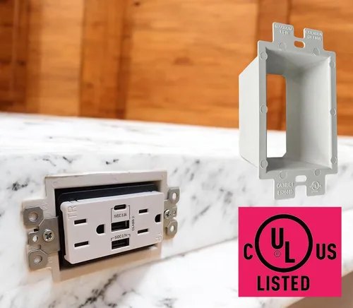 Miniatura 4 de iMBAPrice IMBA-BE1 - Extensor de caja de toma de corriente eléctrica no metálica de 1 banda para accesorios de receptáculos de interruptor