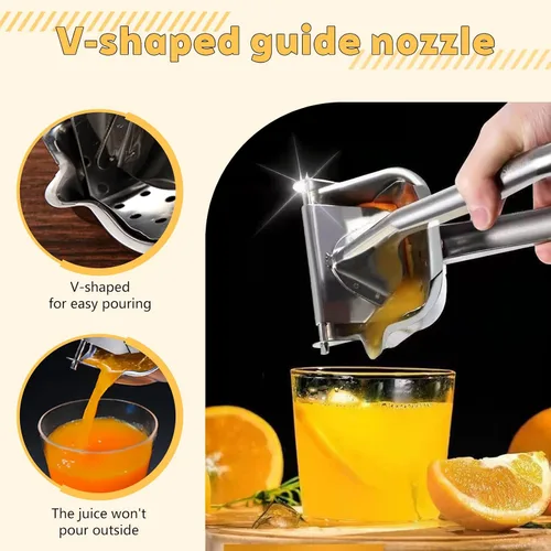 Miniatura 4 de Exprimidor manual de acero inoxidable, exprimidor de jugo de naranja, exprimidor de limón de acero inoxidable, exprimidor de jugo de naranja