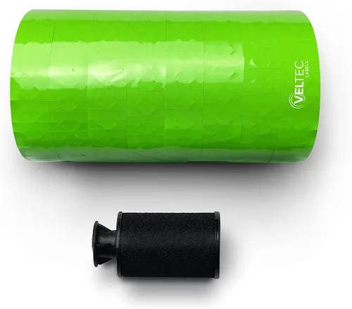 Miniatura 2 de Veltec Etiquetas de Precios de Una Línea para Pistola de Precios Monarch 1131 – 1 Funda, 20,000 Etiquetas con Ranuras de Seguridad y Rodillo de Verde
