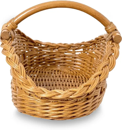 Miniatura 3 de The Basket Lady Cesta de Mimbre Recolectora, Pequeña, 18.5 pulg. L x 10 pulg. A x 9 pulg. Al, Sandstone (Se Vende Individualmente)