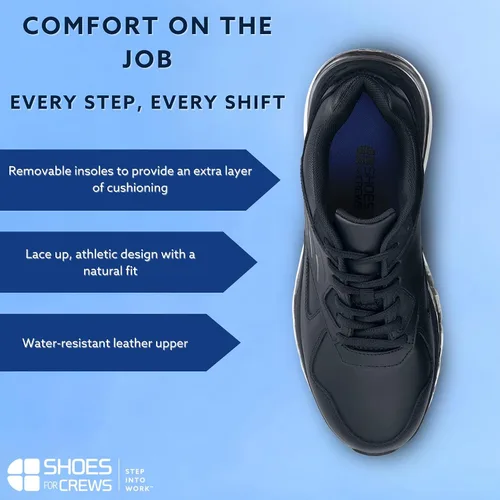 Miniatura 4 de Shoes For Crews Tenis de trabajo antideslizantes para hombre, cómodos, antideslizantes, ideales para servicio de alimentos, atención médica