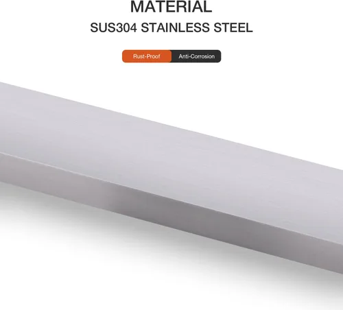 Miniatura 5 de TRUSTMI Brazo de ducha de níquel cepillado con brida, brazo de extensión de cabezal de ducha cuadrado de 16 pulgadas para montaje en techo, acero