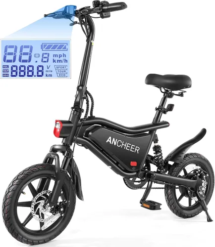 Miniatura 8 de ANCHEER Bicicleta eléctrica plegable para adultos, bicicleta eléctrica de 374 Wh, bicicletas eléctricas de 20 MPH, bicicleta eléctrica plegable
