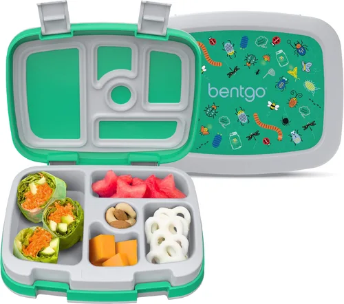 Miniatura 28 de Bentgo Kids Prints - Lonchera de 5 compartimentos estilo bento, a prueba de derrames, porciones de tamaño ideal para niños de 3 a 7 años, duradera