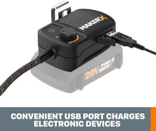 Miniatura 7 de Worx WA7151 20V MAKERX HubX Fuente de alimentación y adaptador de herramienta con puerto USB