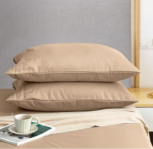 Miniatura 6 de P Pothuiny Fundas de almohada 100% microfibra – Fundas de almohada beige súper suaves de 20 x 30 pulgadas – Juego de 2 fundas de almohada