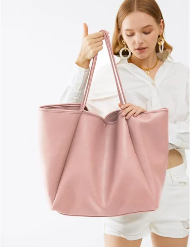 Miniatura 40 de HOXIS Bolso de mano de cuero PU de gran tamaño para mujer, bolso de fin de semana, bolso de viaje