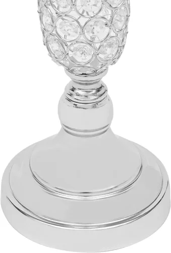 Miniatura 6 de 2 floreros de cristal para flores artificiales, centro de mesa decorativo de 22 pulgadas para boda, soporte de flores de cristal para aniversario