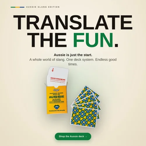 Miniatura 11 de Lingo Juego de cartas australianas 52 expresiones y frases australianas divertidas Divertido juego de cartas regalo para expatriados