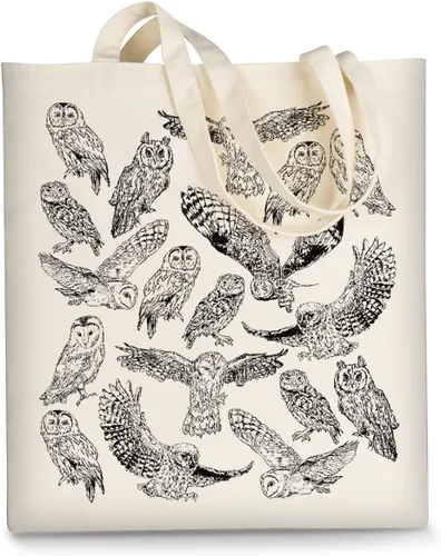 Miniatura 12 de Bolsa de lona AUSVKAI estética para mujer, lindas bolsas de tela reutilizables de algodón para compras, playa, comestibles
