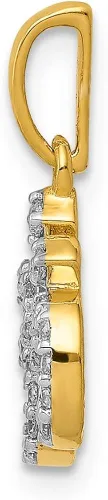 Miniatura 2 de Colgante Om de oro amarillo macizo de 14 quilates con diamante de 16 quilates