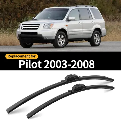 Miniatura 2 de Juego de escobillas limpiaparabrisas delanteras y traseras, 3 piezas de repuesto para limpiaparabrisas delanteros y traseros para Honda Pilot