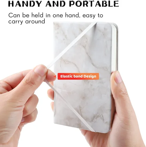 Miniatura 4 de 2Pack Cuaderno de Bolsillo Pequeño Cuaderno Diario 4 pulgadas x 5.7 pulgadas 200 Páginas Cubierta de Cuero Con Porta Lápiz Marcador de Páginas Negro
