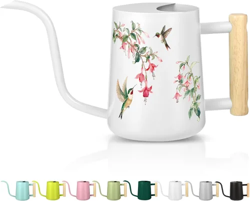 Miniatura 8 de Regadera para plantas de interior, regadera pequeña de acero inoxidable de 35 onzas, regadera decorativa moderna con boquilla larga para plantas