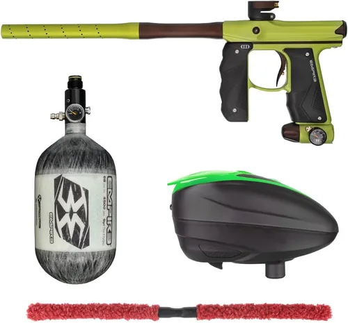 Miniatura 38 de Action Village Empire Mini GS TP Contender Kit de pistola de paintball con tanque 68/4500 Negro Polvo/Negro Polvo