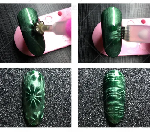 Miniatura 6 de 3D Nail Art Cat Eye Gel Magnet Stick Manicura Magnética Pen Herramientas 5 Unids