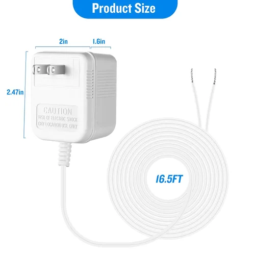 Miniatura 6 de Adaptador de Cable C para Termostato Inteligente, Fuente de Alimentación de CA de 24V, Compatible con Nest Hello August Ring Timbre de Puerta