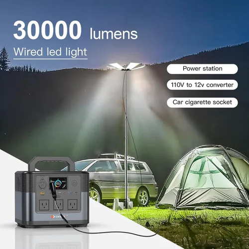 Miniatura 8 de CONPEX Altra luces LED telescópicas de camping, iluminación LED portátil para acampar al aire libre con control remoto y manual, soporte de 12V CC