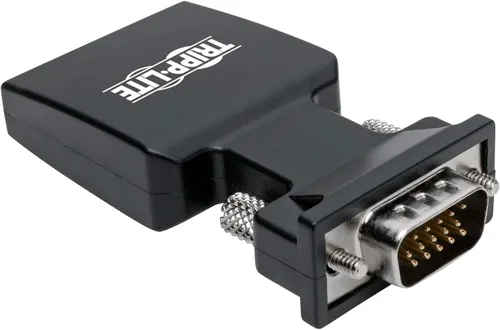 Miniatura 2 de Tripp Lite Adaptador activo HDMI a VGA (F/M), extractor de audio HDMI, HDMI hembra a VGA macho, 1080p @ 60 Hz, negro (P131-000-A-DISP)