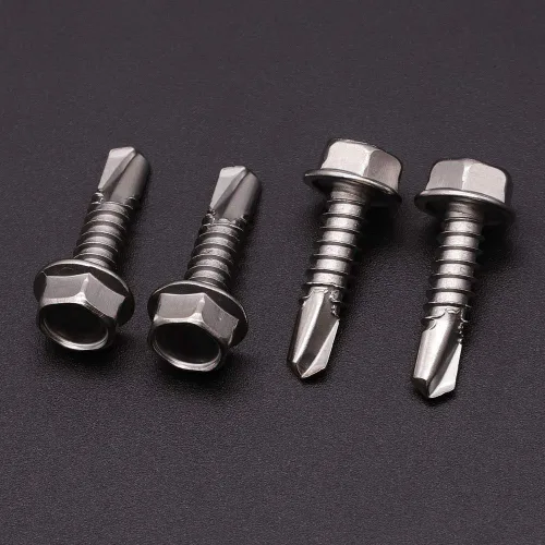 Miniatura 2 de Tornillos autoperforantes de cabeza hexagonal #8 x 1 (paquete de 100) (1/2 a 2 pulgadas disponibles), 410 tornillos de chapa autoperforantes